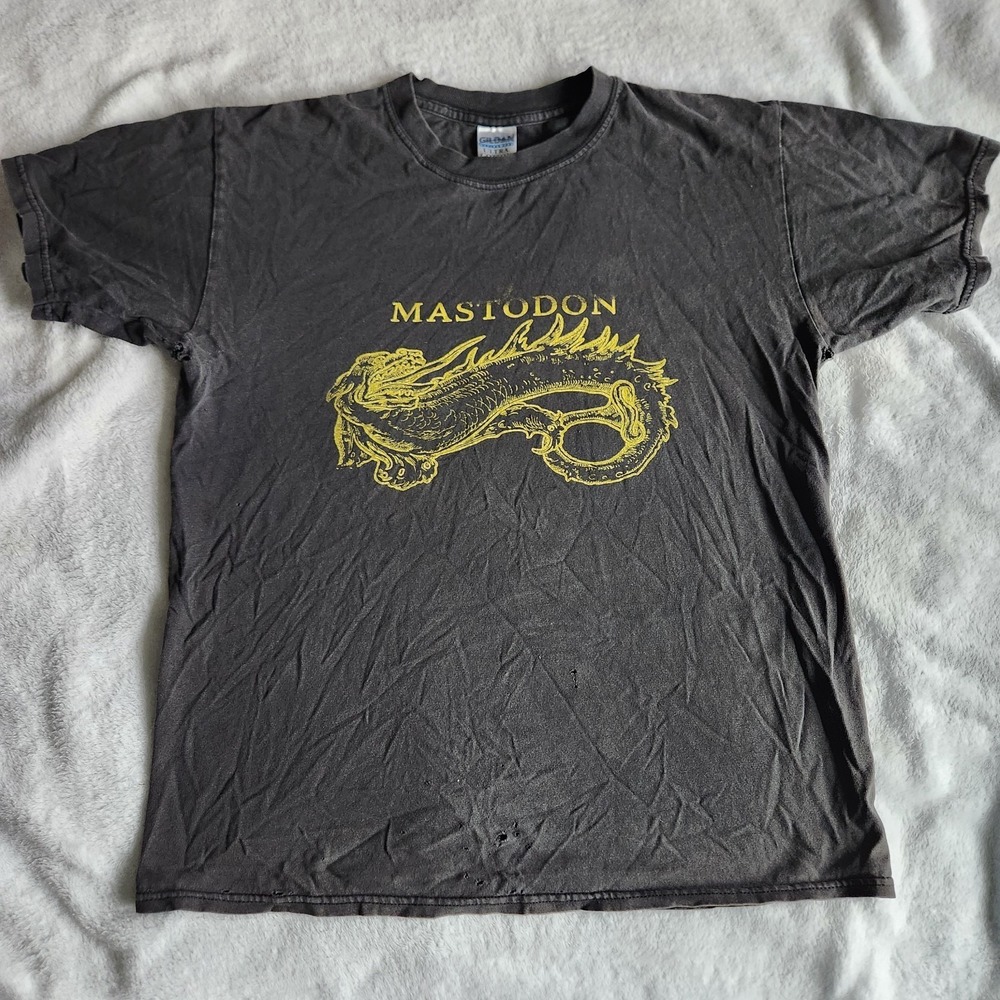 Mastodon Dragon Shirt Adult Medium Black Vintage Heavy Metal Band Tee Music